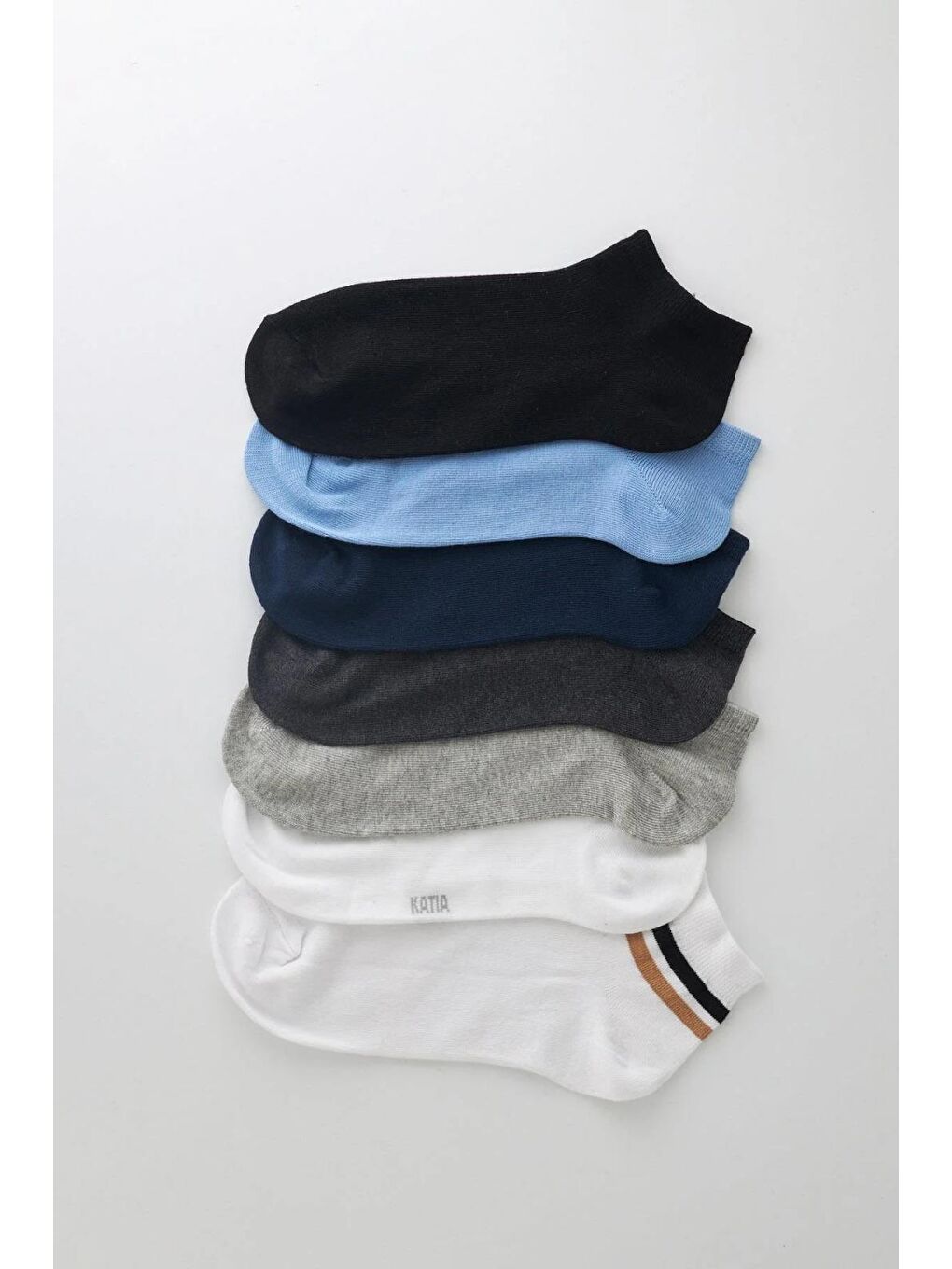 Erkek 7'li Paket Karışık Step Patik Çorap