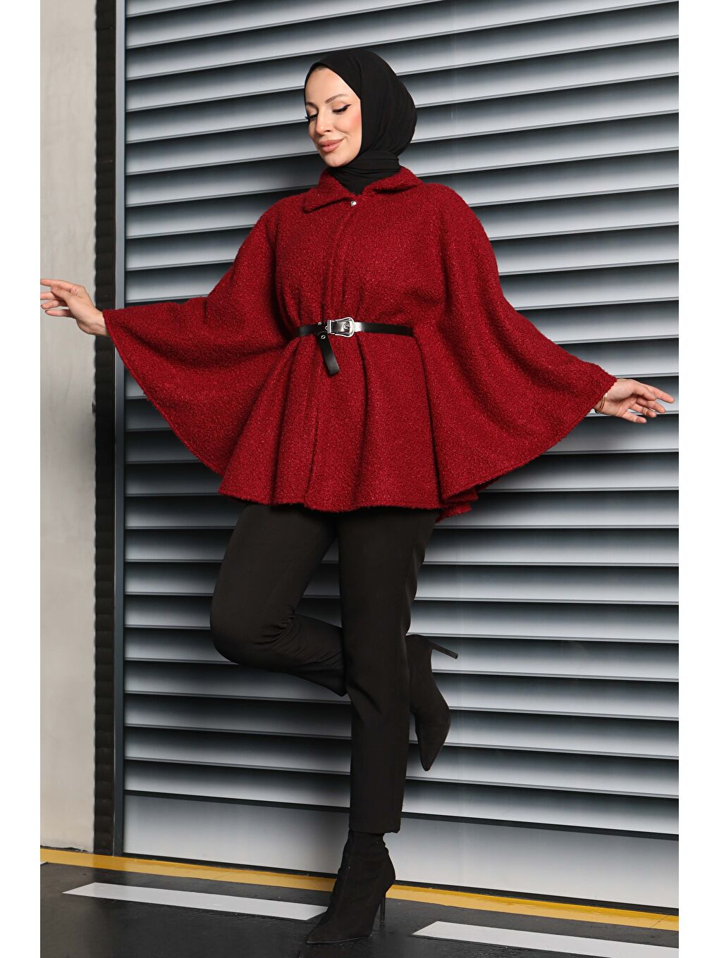 Kemerli Buklet Panço Bordo - 27823-BORDO-3