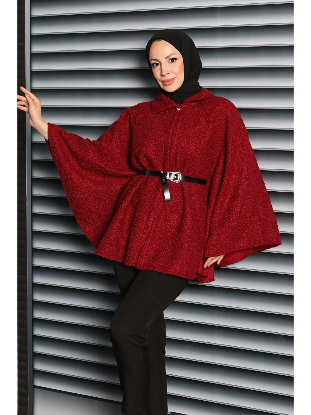 Kemerli Buklet Panço Bordo - 27823-BORDO-4