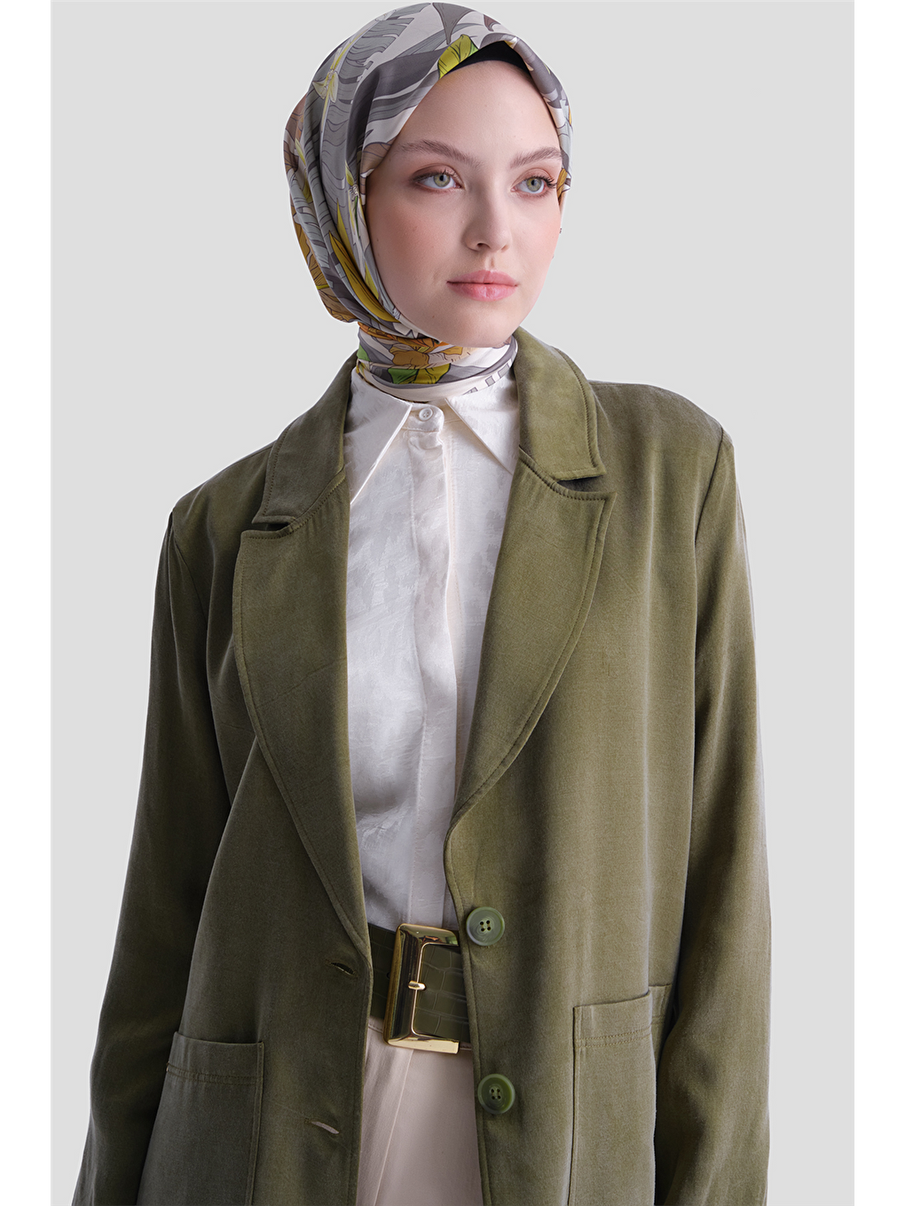 Kupra Blazer Ceket Haki-4
