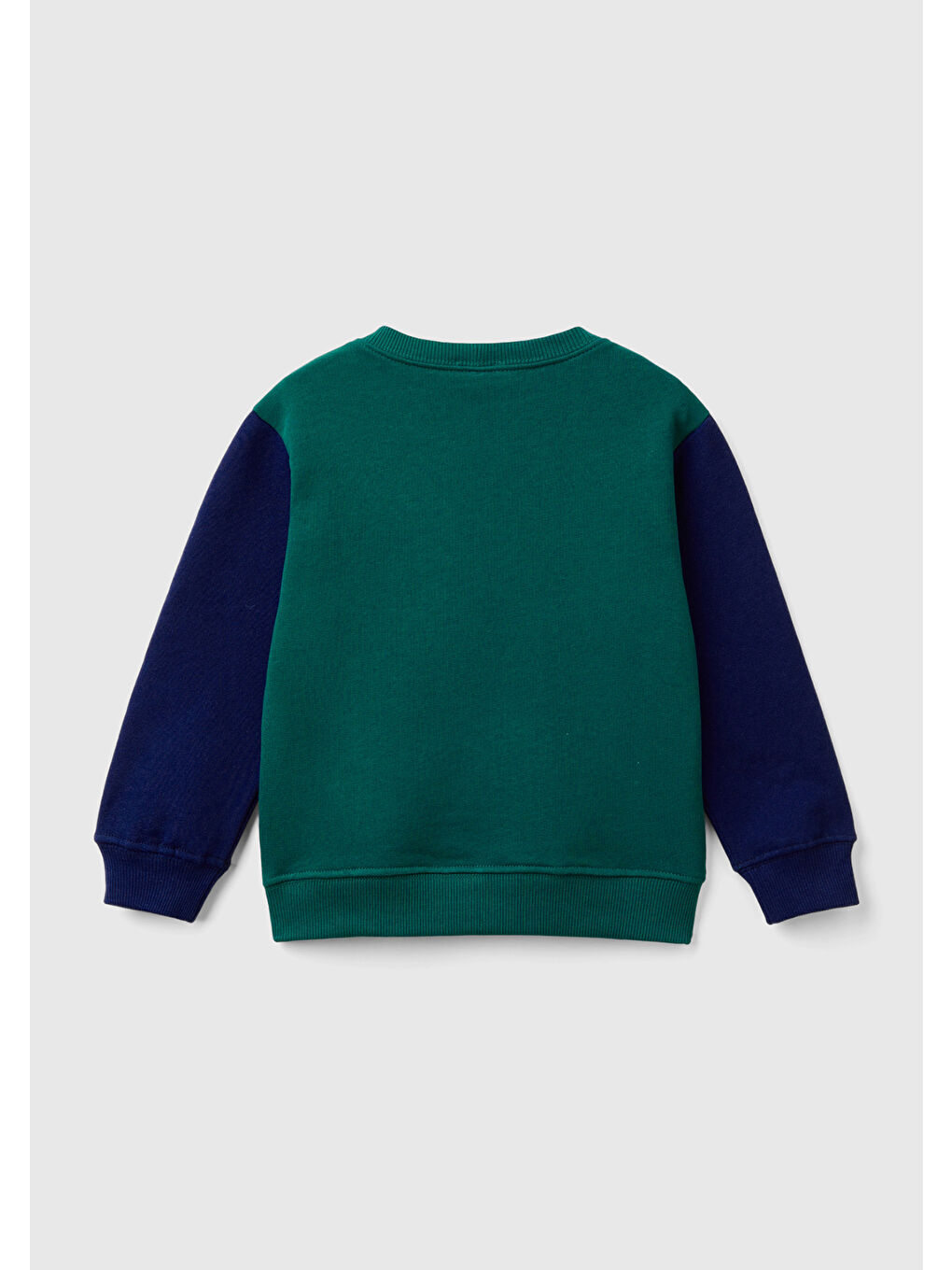 United Colors Of Benetton Erkek Çocuk Sarı Mix Önü Logo Baskılı Bisiklet Yaka Sweatshirt - 1