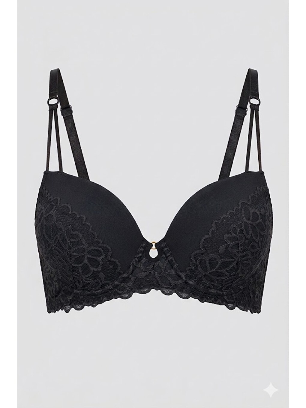Push Up Dantel Detaylı Sütyen C18415 Siyah
