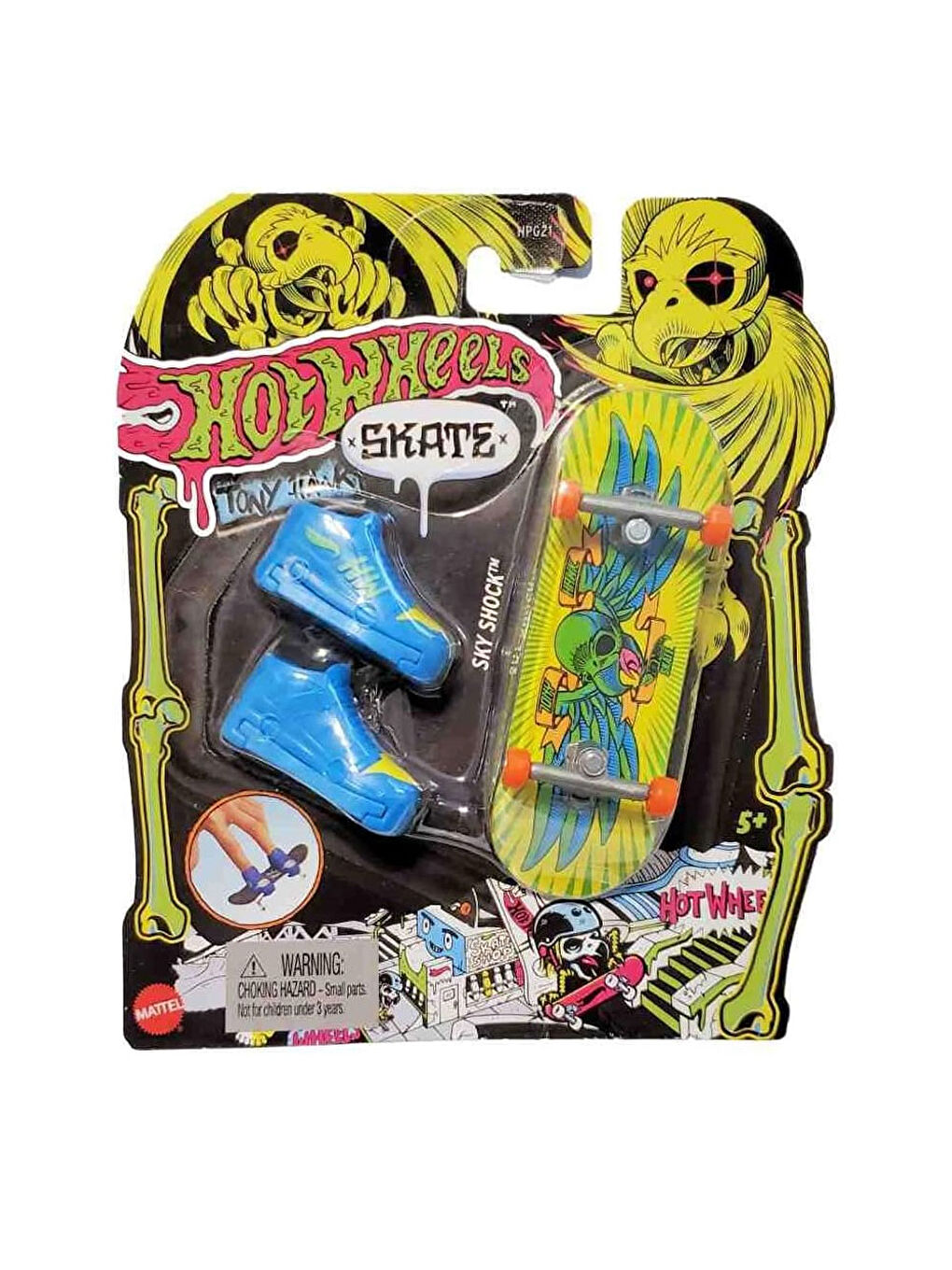 Hot Wheels Skate Neon Temalı Parmak Kaykay ve Ayakkabı Paketleri HPG21-HPG24