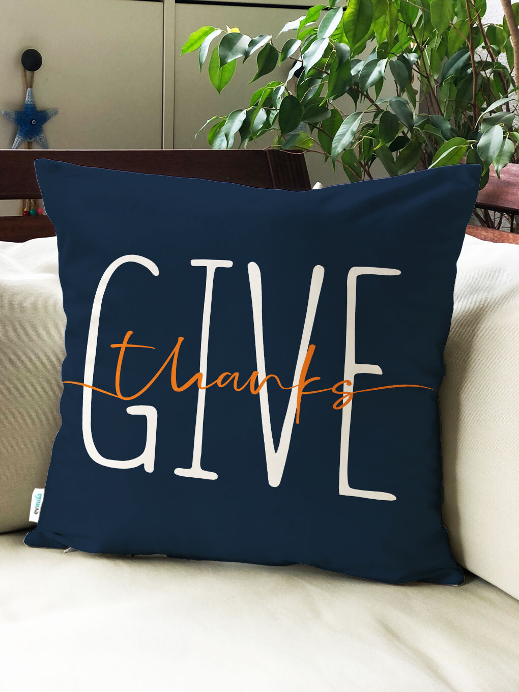 Karışık Sonbahar Desenli Kırlent Kılıfı