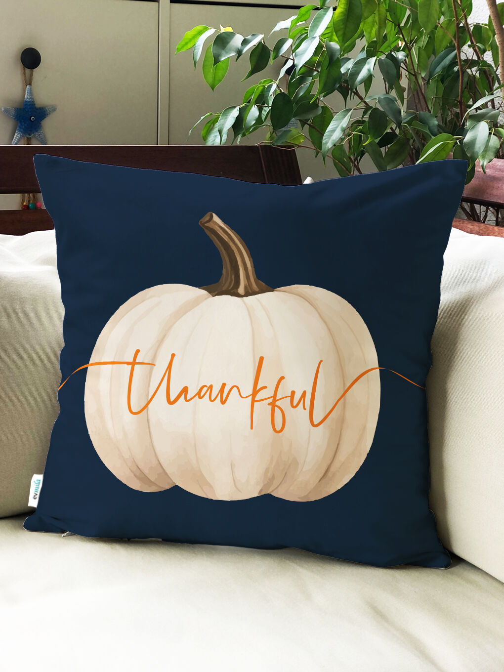 Karışık Sonbahar Desenli Kırlent Kılıfı