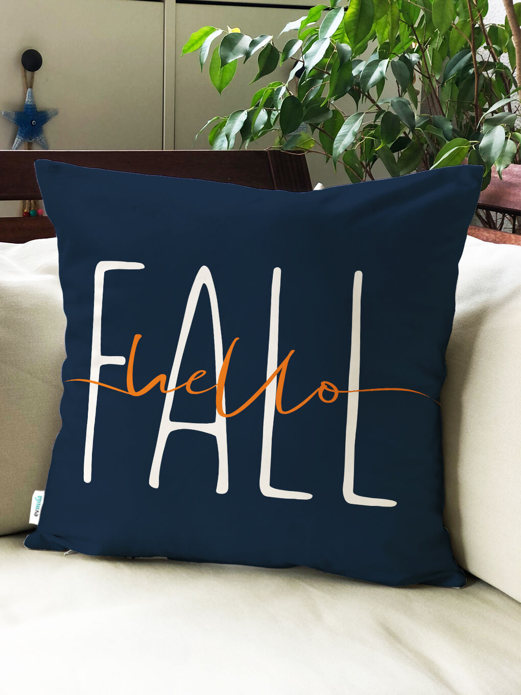 Karışık Sonbahar Desenli Kırlent Kılıfı