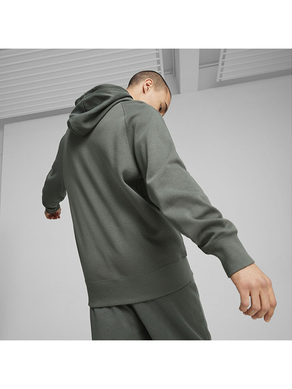 Classics Erkek Gri Yuvarlak Yaka Sweatshirt-1