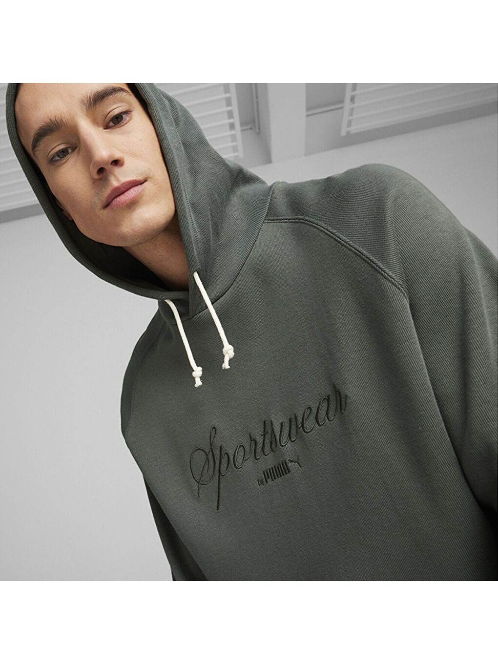 Classics Erkek Gri Yuvarlak Yaka Sweatshirt-3