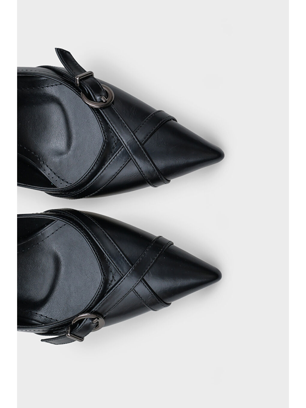 Siyah Elysee Orta Topuklu Tokalı Günlük Topuklu Ayakkabı-2