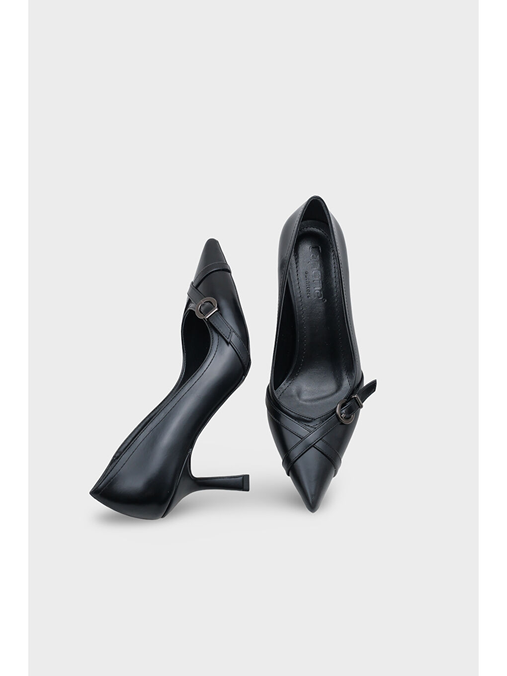 Siyah Elysee Orta Topuklu Tokalı Günlük Topuklu Ayakkabı-3