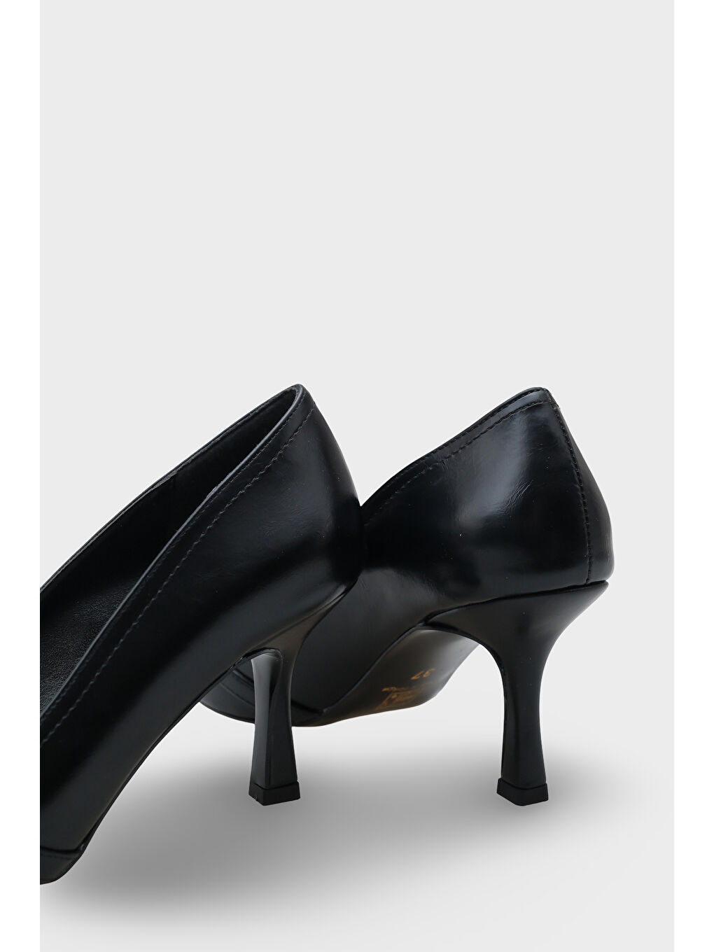 Siyah Elysee Orta Topuklu Tokalı Günlük Topuklu Ayakkabı-4