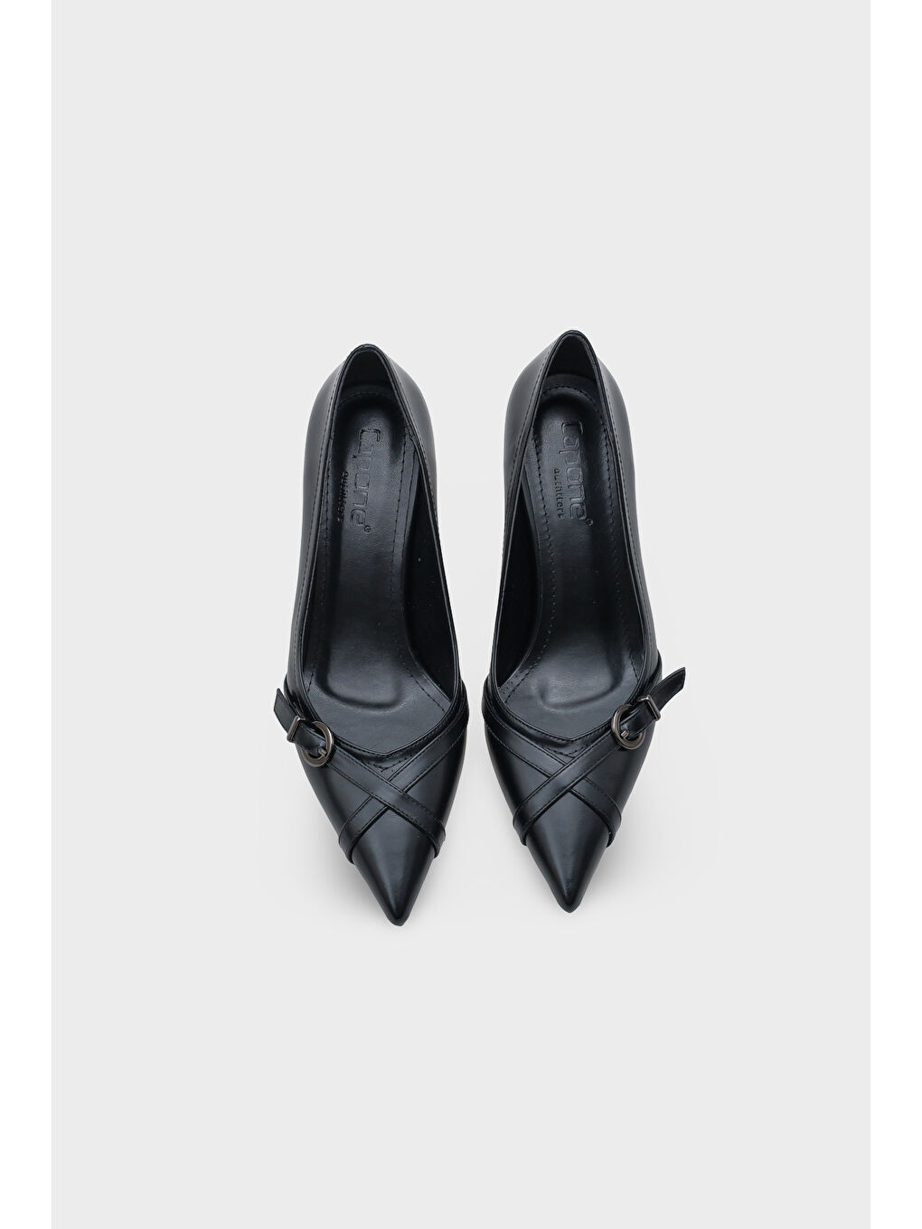 Siyah Elysee Orta Topuklu Tokalı Günlük Topuklu Ayakkabı-5