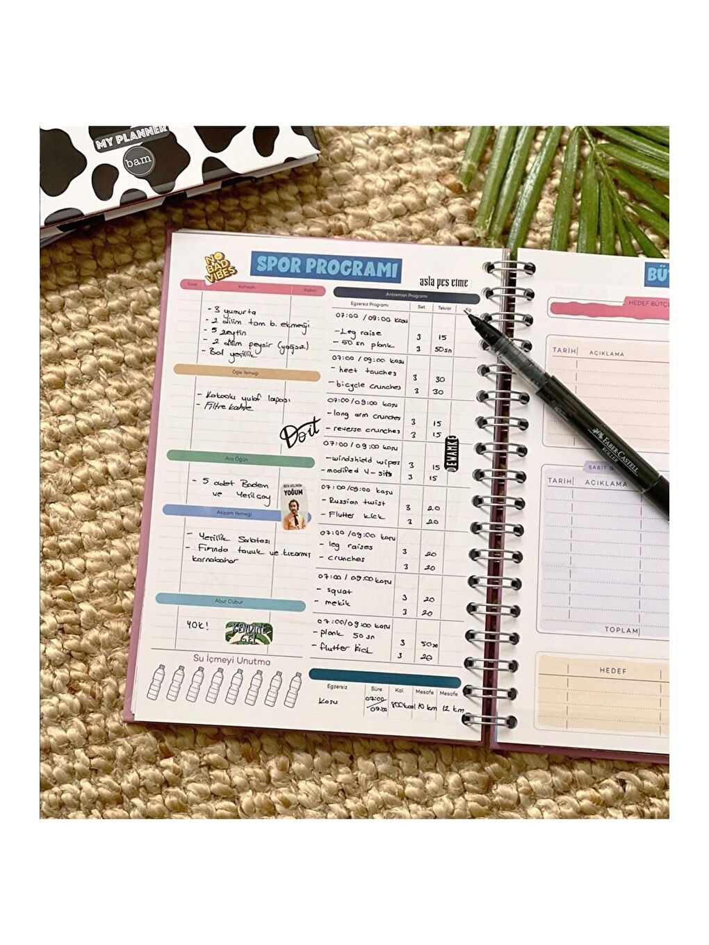 BAM HEDİYELİK EŞYA Mor Papatya My Planner Tasarımlı Konuşan Ajanda - 4