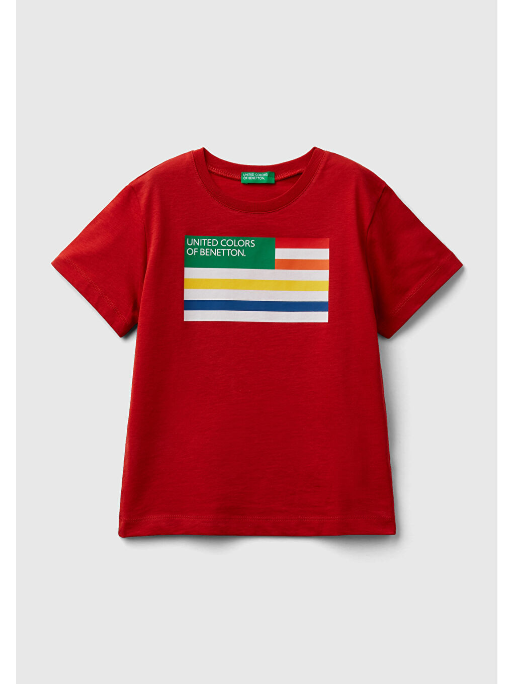 United Colors Of Benetton Kırmızı Erkek Çocuk Kırmızı Logolu T-Shirt