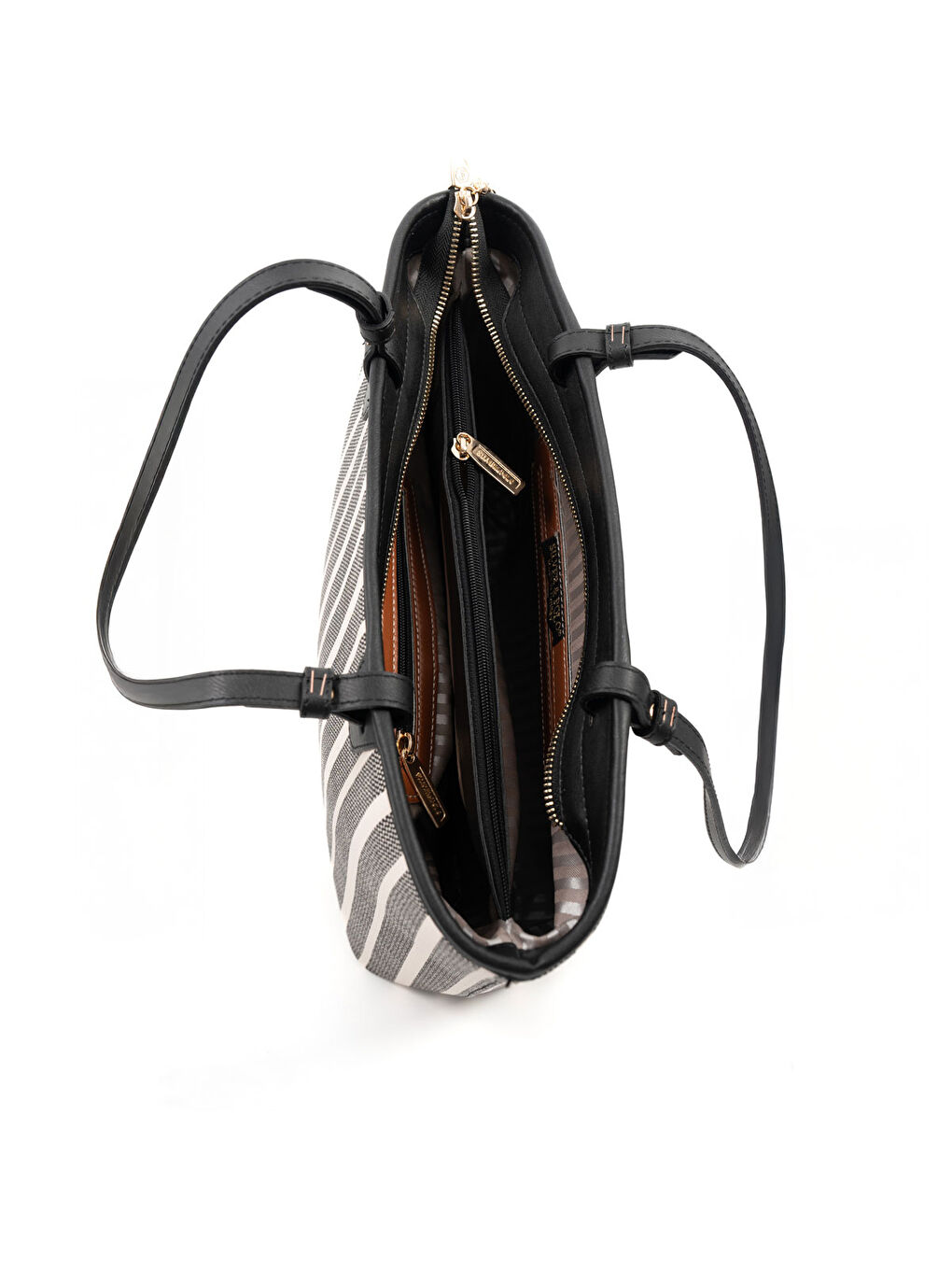 Kahverengi Kadın Omuz Çantası 1204-48217 SILVER POLO BAYAN ÇANTASI M178 KAHVE SARI-MAT BORDO-5