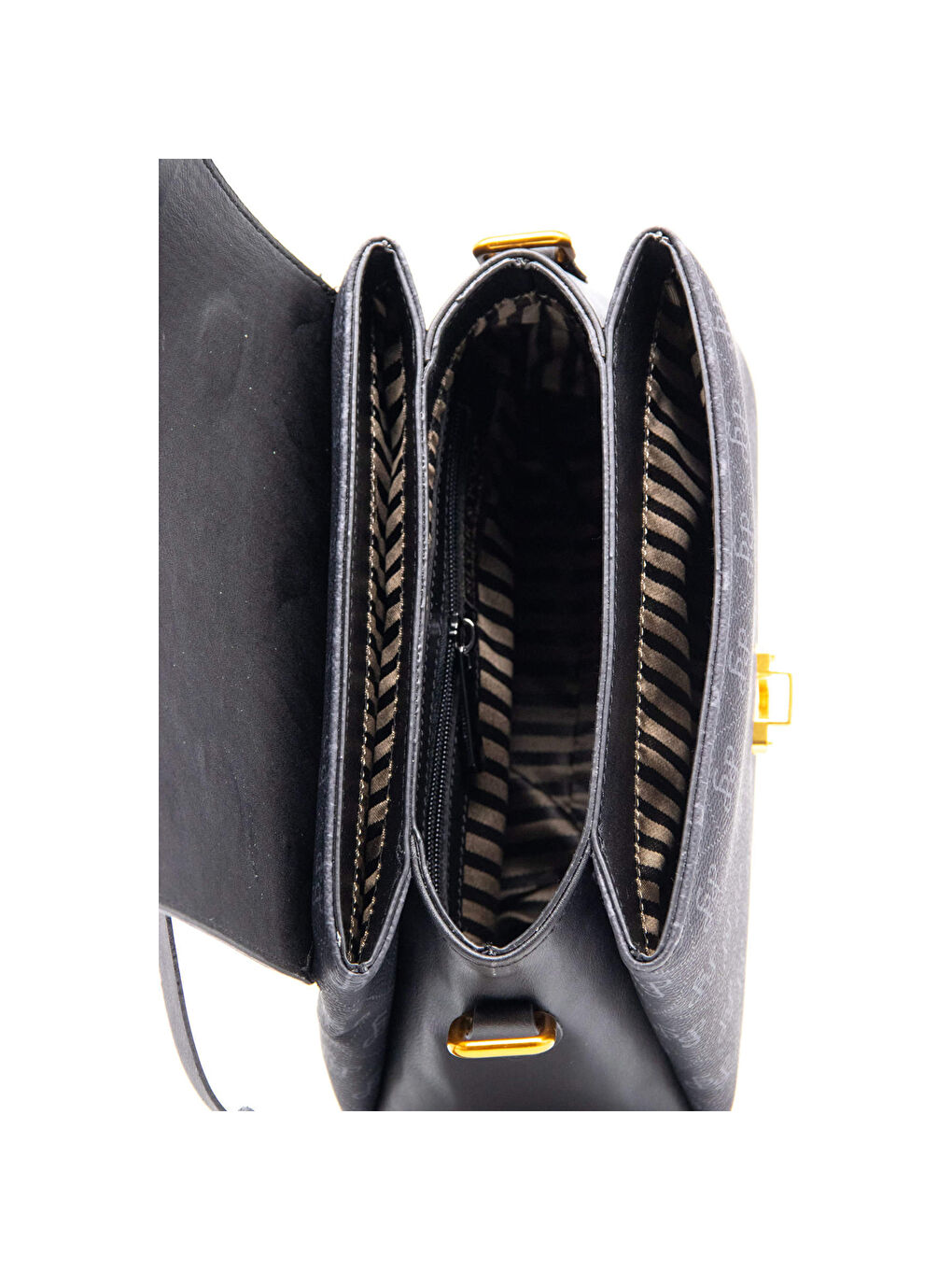 Siyah Kadın Omuz Çantası 1159-45804 SILVER POLO BAYAN ÇANTASI M158 SİYAH-NOVA SİYAH-5