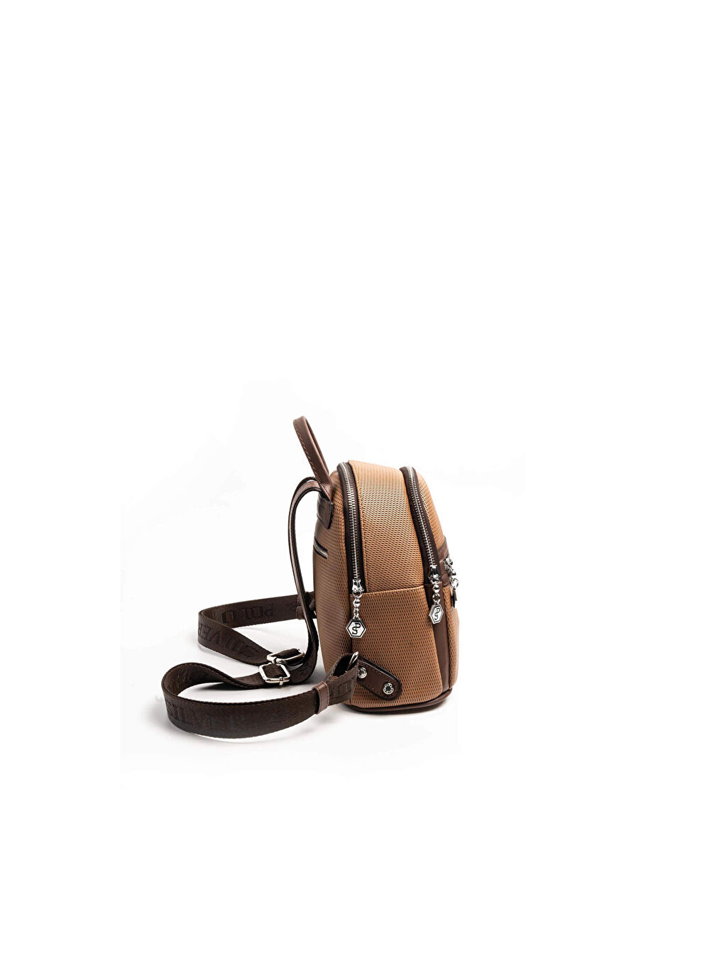 Kahverengi Kadın 983-46377 SILVER POLO SIRT ÇANTASI M86 KARAMEL-MAT KAHVE-2