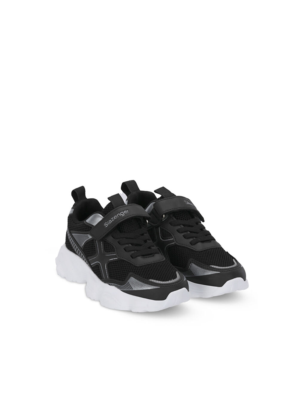 FIZZY Unisex Çocuk Cırt Cırtlı Siyah / Gümüş Günlük Spor Ayakkabısı-1