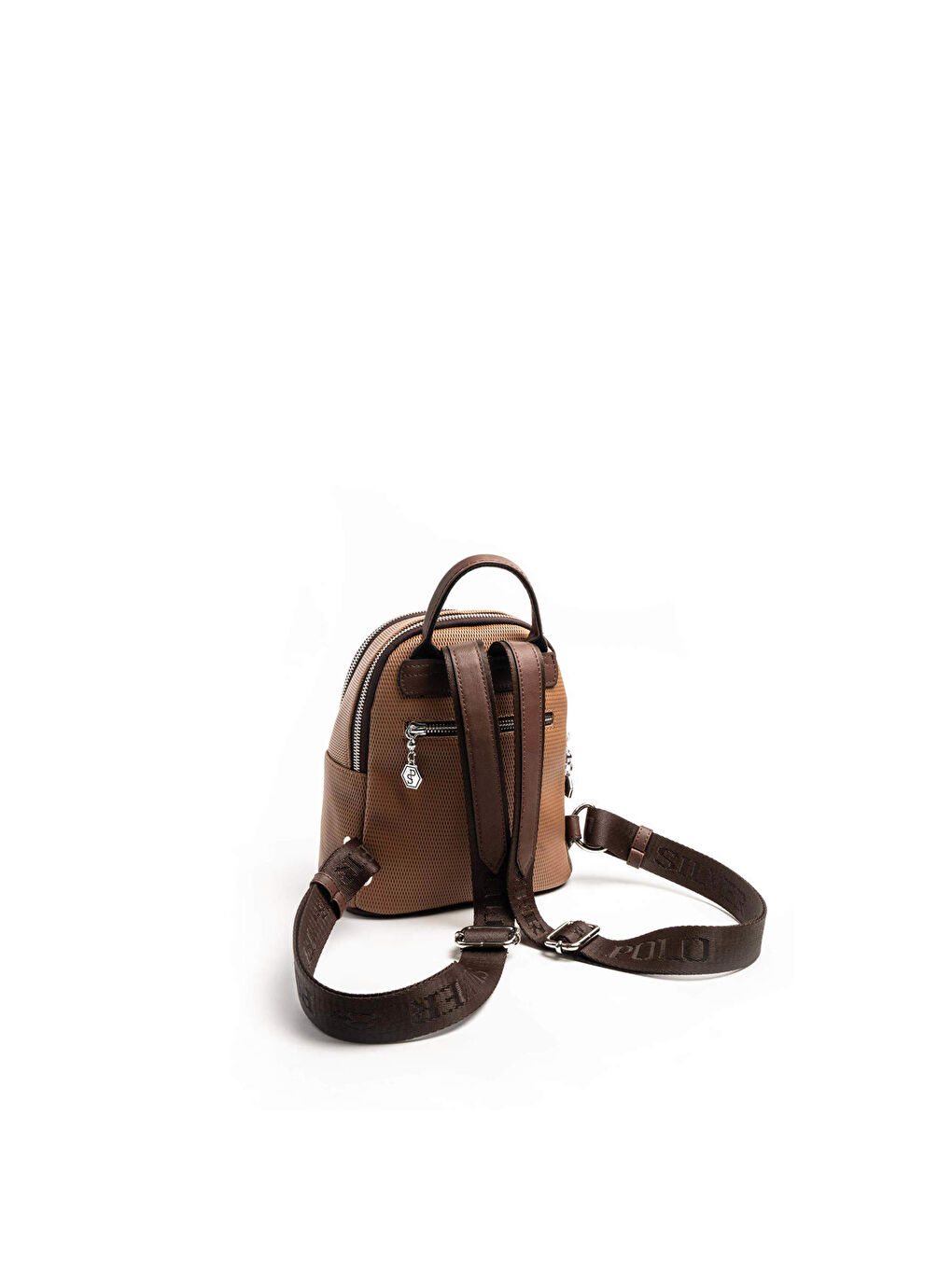 Kahverengi Kadın 983-46377 SILVER POLO SIRT ÇANTASI M86 KARAMEL-MAT KAHVE-3