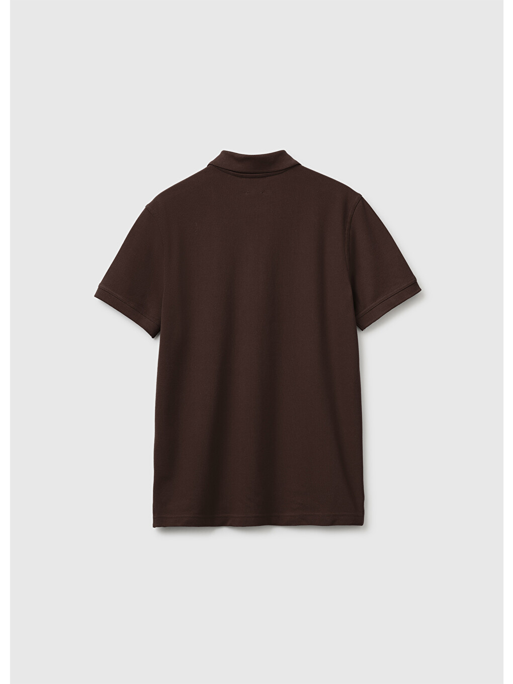 Erkek Koyu Kahverengi Regular Fit Kısa Kollu Polo T-shirt-1