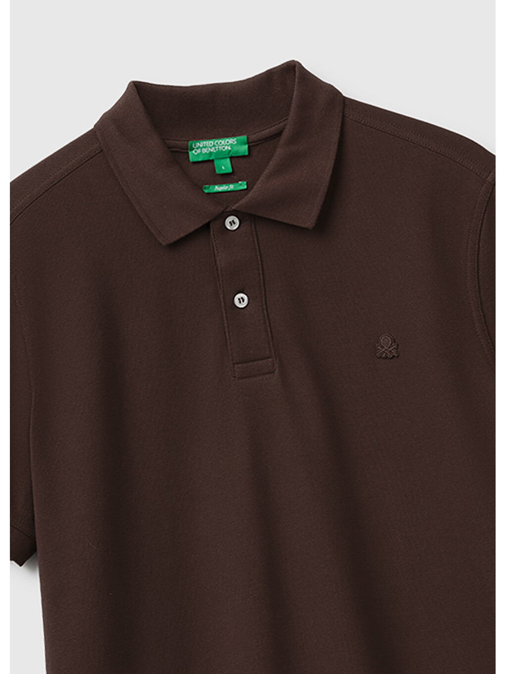 Erkek Koyu Kahverengi Regular Fit Kısa Kollu Polo T-shirt-2