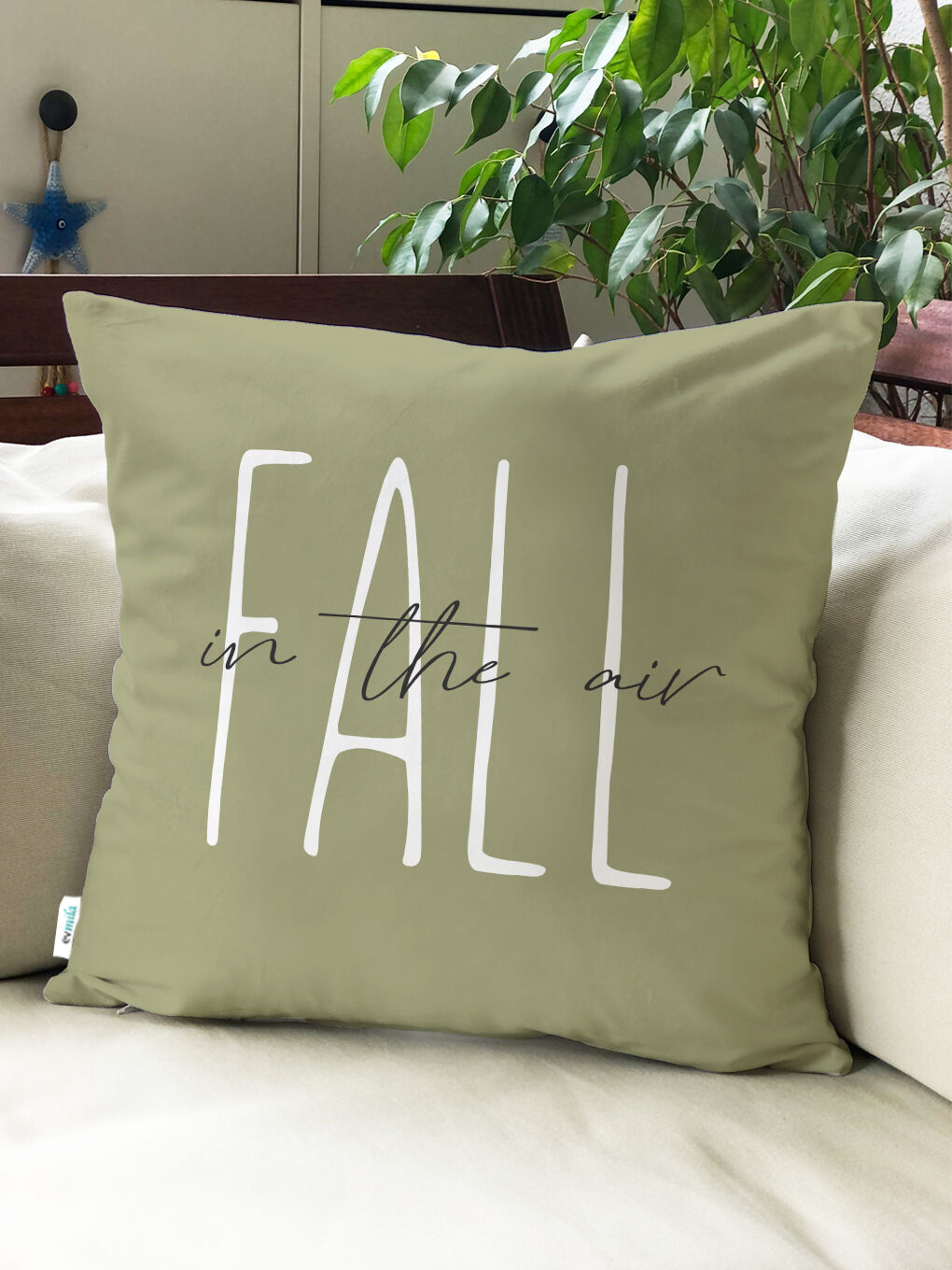 Karışık Sonbahar Desenli Kırlent Kılıfı