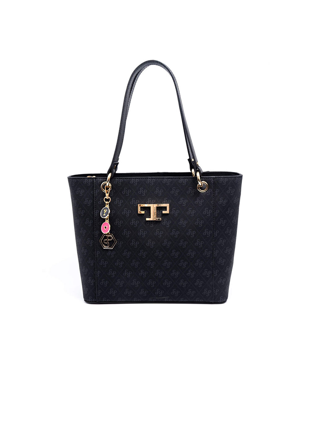 Siyah Kadın Omuz Çantası 1176-46280 SILVER POLO BAYAN ÇANTASI M178 SİYAH-MAT SİYAH-1