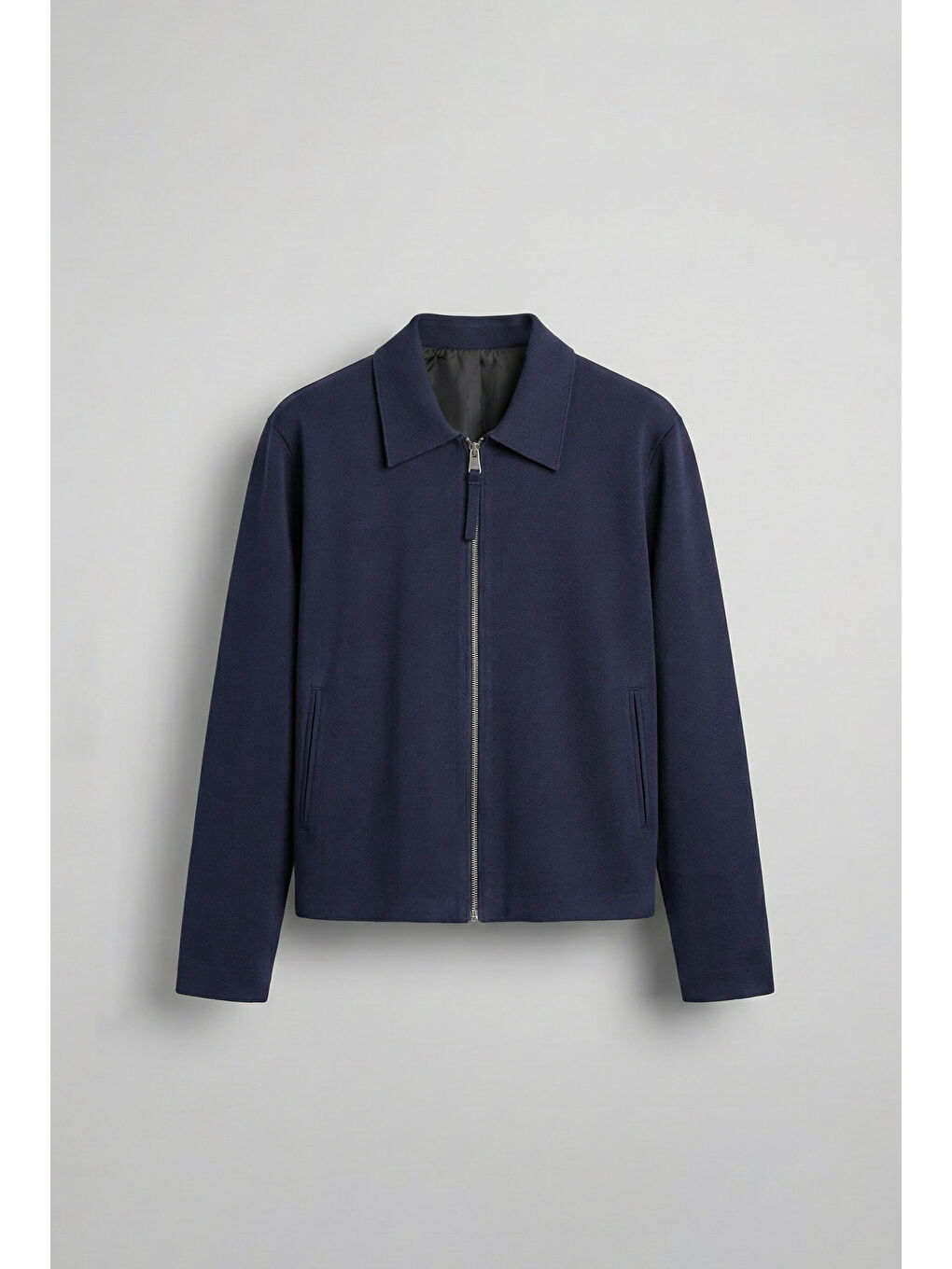 Lacivert Erkek Boxy Fit Rahat Ceket Mont