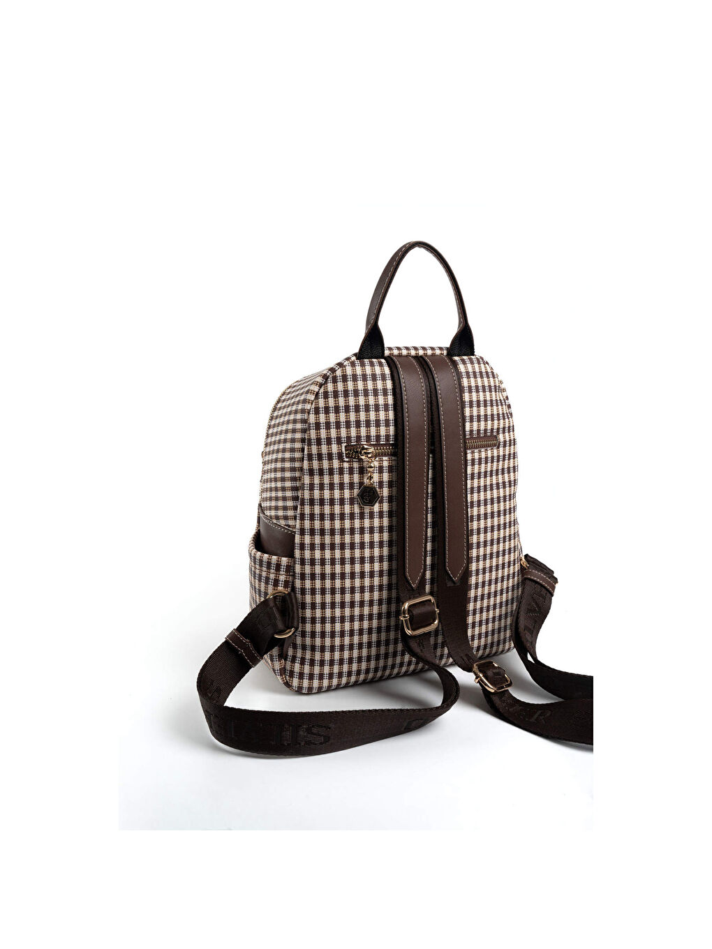 Kahverengi Kadın 906-47376 SILVER POLO SIRT ÇANTASI M191 KAHVE SARI-MAT KAHVE-4