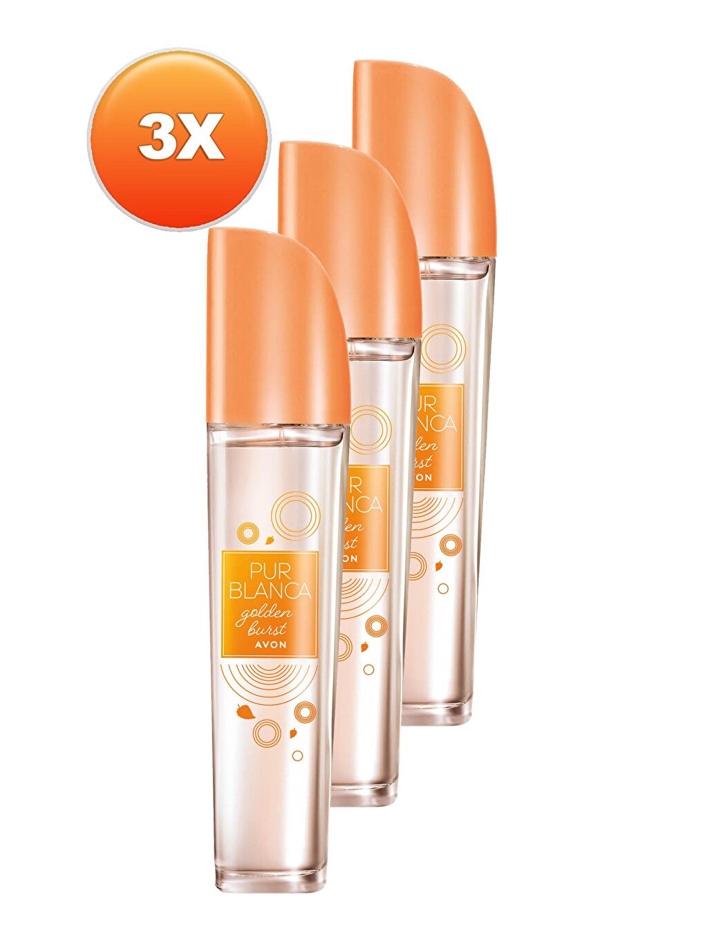 AVON Renksiz Pur Blanca Golden Burst Kadın Parfüm Edt 50 Ml. Üçlü Set - 1