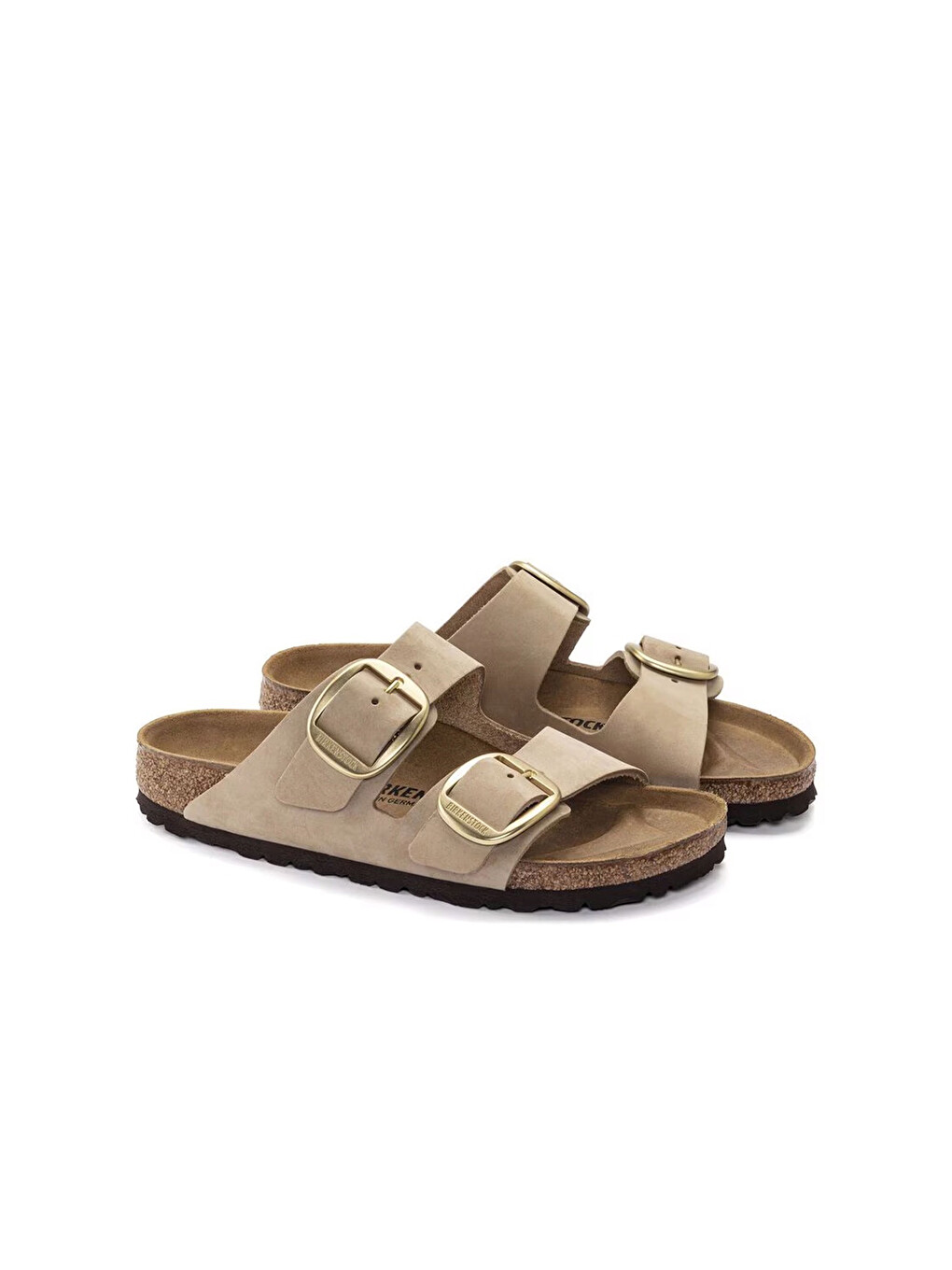 Kahverengi Kadın Terlik 1024064 Arızona Bıg Buckle Nu Sandcastle-2