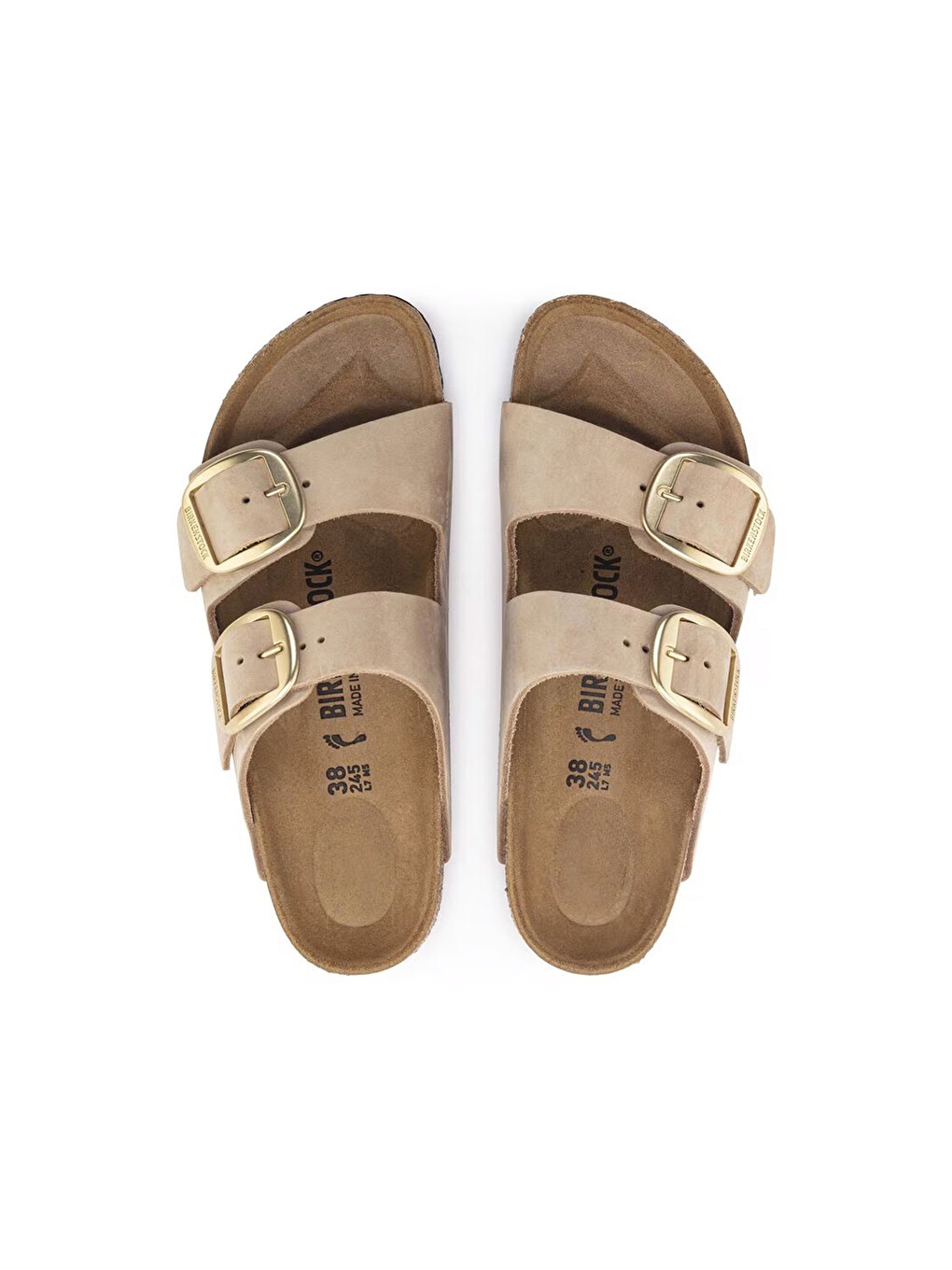 Kahverengi Kadın Terlik 1024064 Arızona Bıg Buckle Nu Sandcastle-3