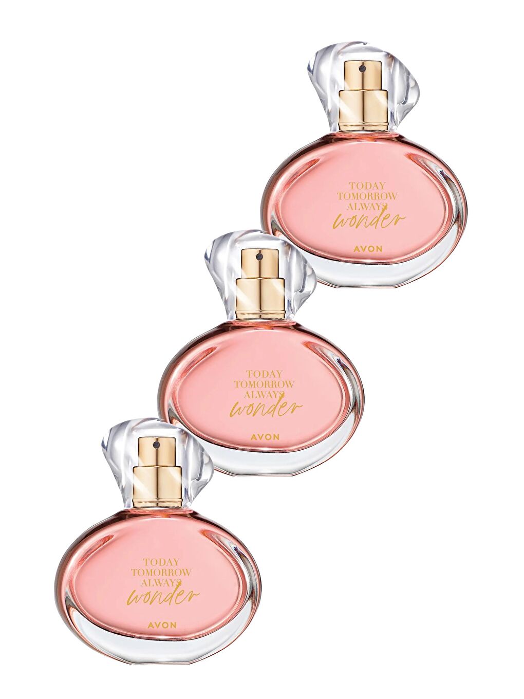 AVON Renksiz TTA Wonder Kadın Parfüm Edp 50 Ml. Üçlü Set