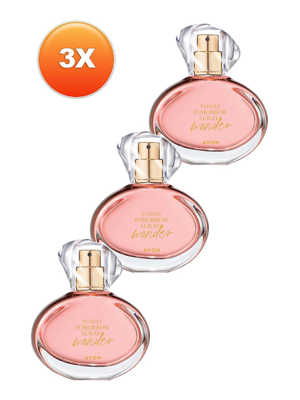 AVON Renksiz TTA Wonder Kadın Parfüm Edp 50 Ml. Üçlü Set - 1