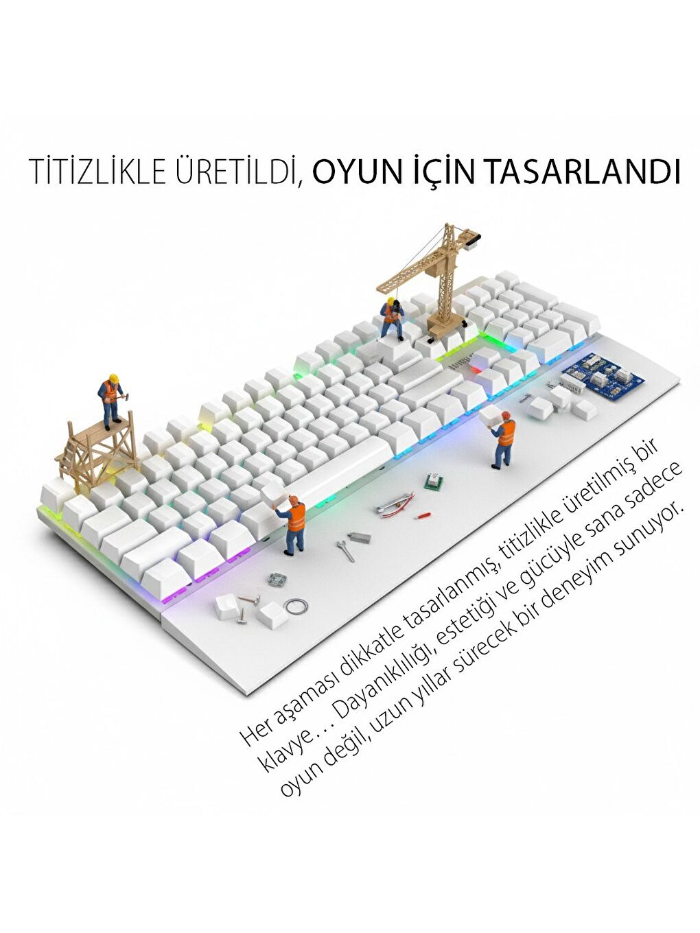 IKG-456 Mekanik Klavye | Blue Switch ARGB Led Full Anti-Ghosting Mıknatıslı Bilek Desteği-7