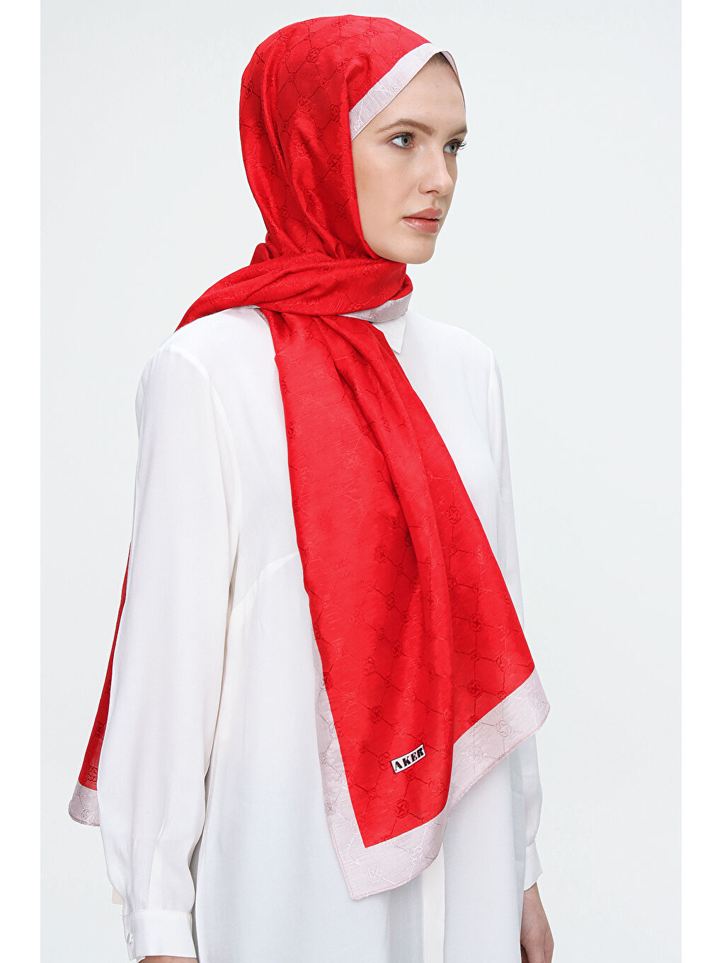 Kırmızı 70X190 Cm Koza Şal-3
