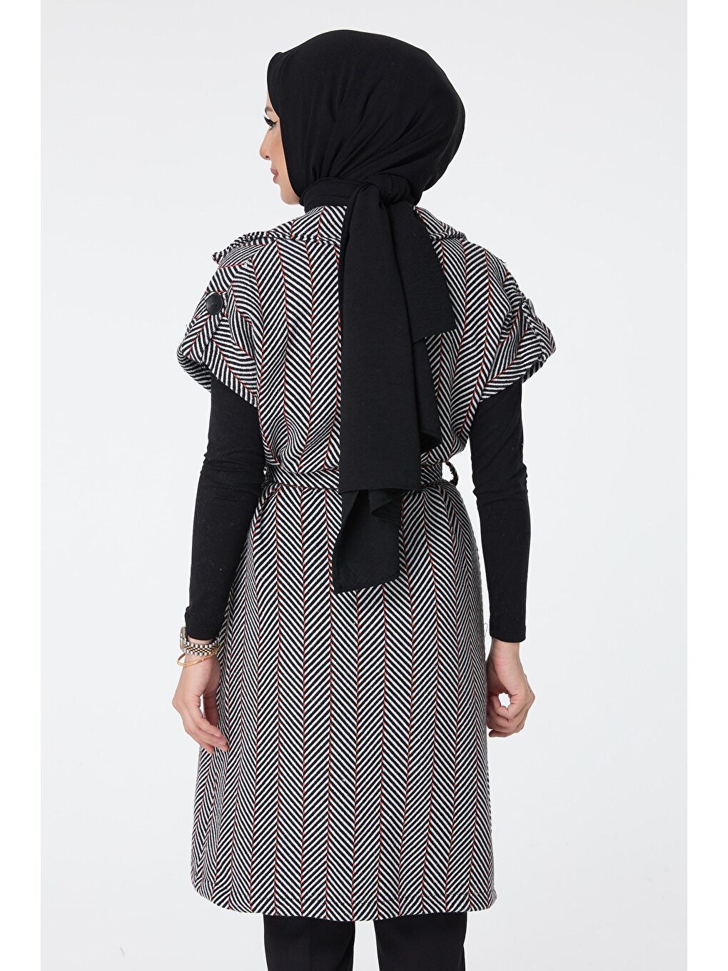 Kruvaze Yaka Kadın Turuncu Trenç Kap - 13032-4