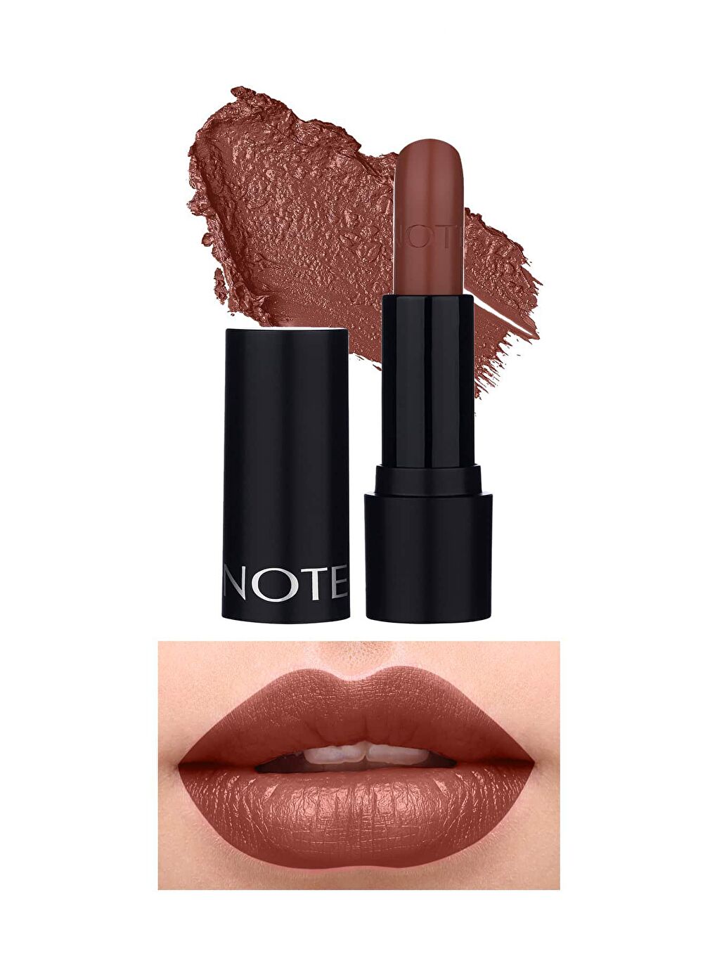 Note Cosmetique Kahverengi Deep Impact Lipstick Kremsi Dokulu Yarı Parlak Ruj 06 Cinnamon - Kahverengi - 1