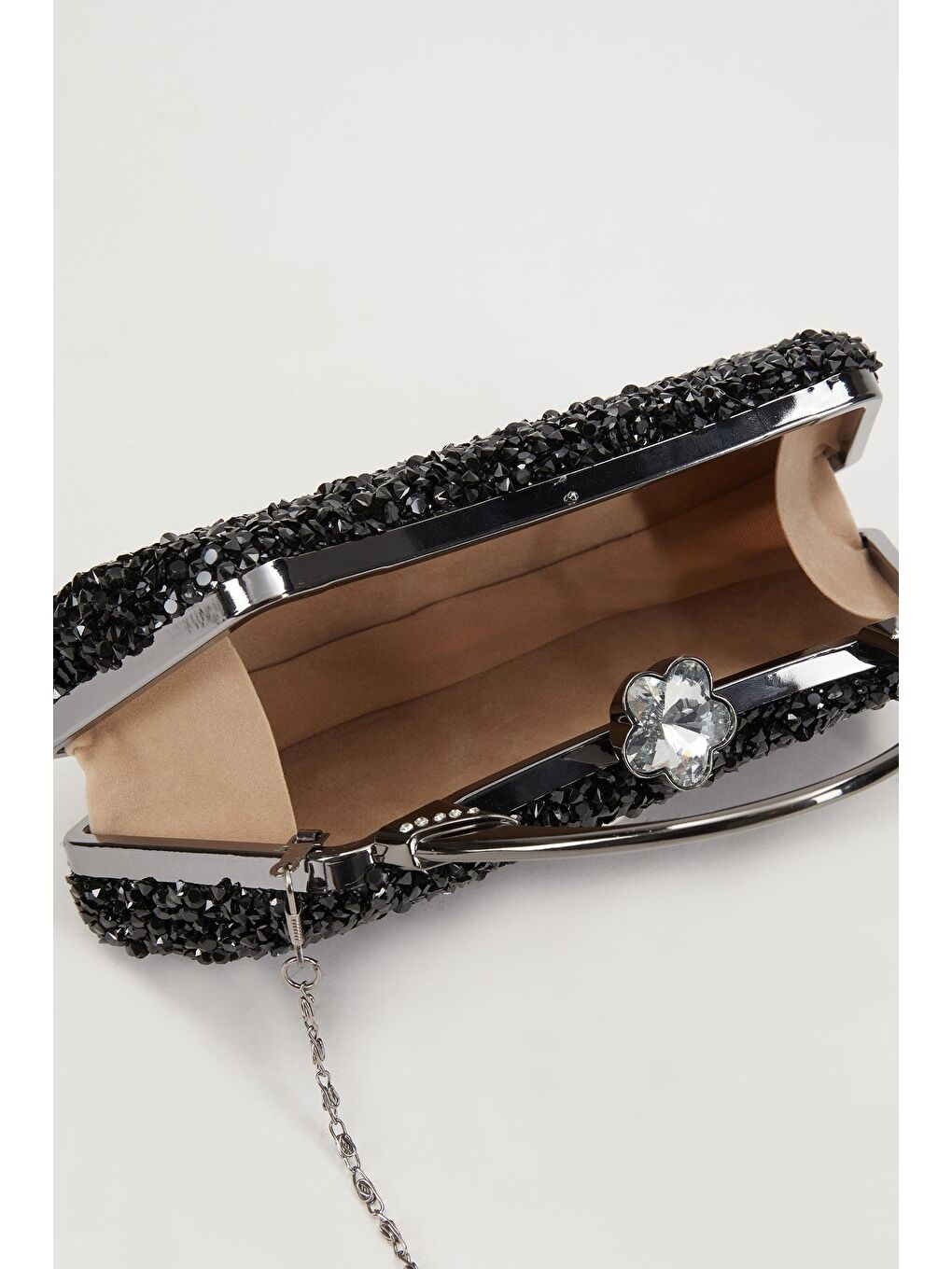 Siyah Taşlı Kadın El ve Abiye Çantası 93018-2