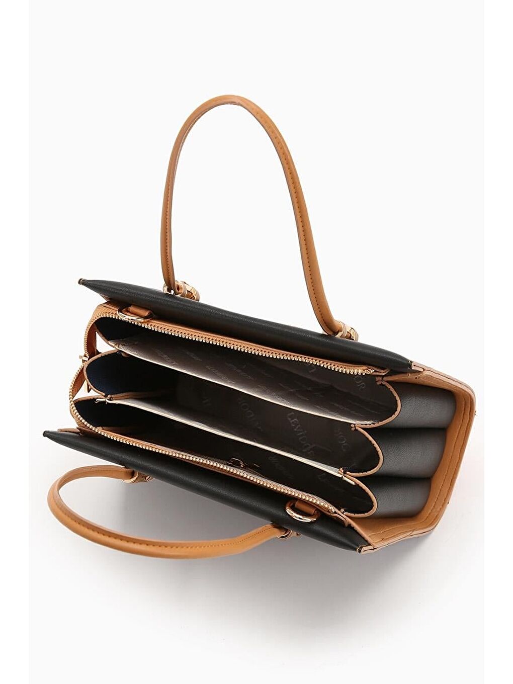 Siyah Camel  Kadın El ve Omuz Çantası 930156-3