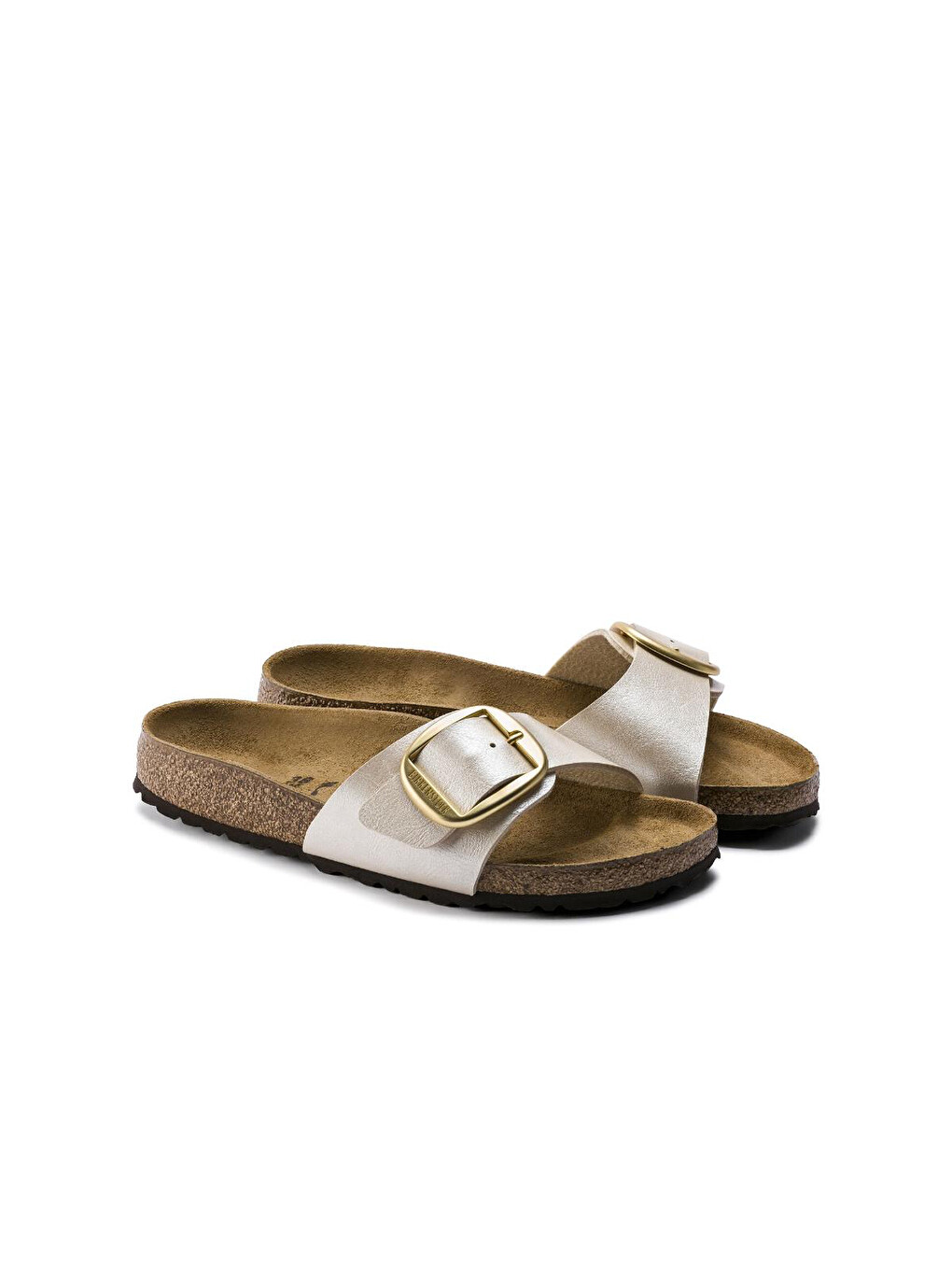 Beyaz Kadın Terlik 1015279 Madrıd Bıg Buckle Bf Graceful Pearl Whıte-2
