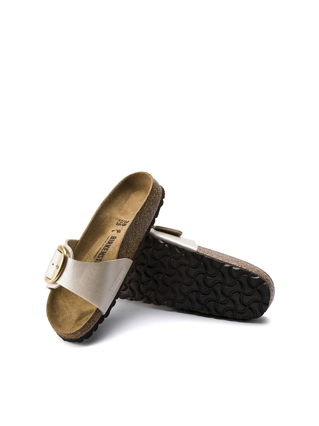 Beyaz Kadın Terlik 1015279 Madrıd Bıg Buckle Bf Graceful Pearl Whıte-4