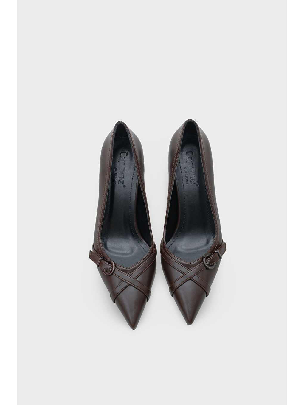 Kahverengi Elysee Orta Topuklu Tokalı Günlük Topuklu Ayakkabı-5