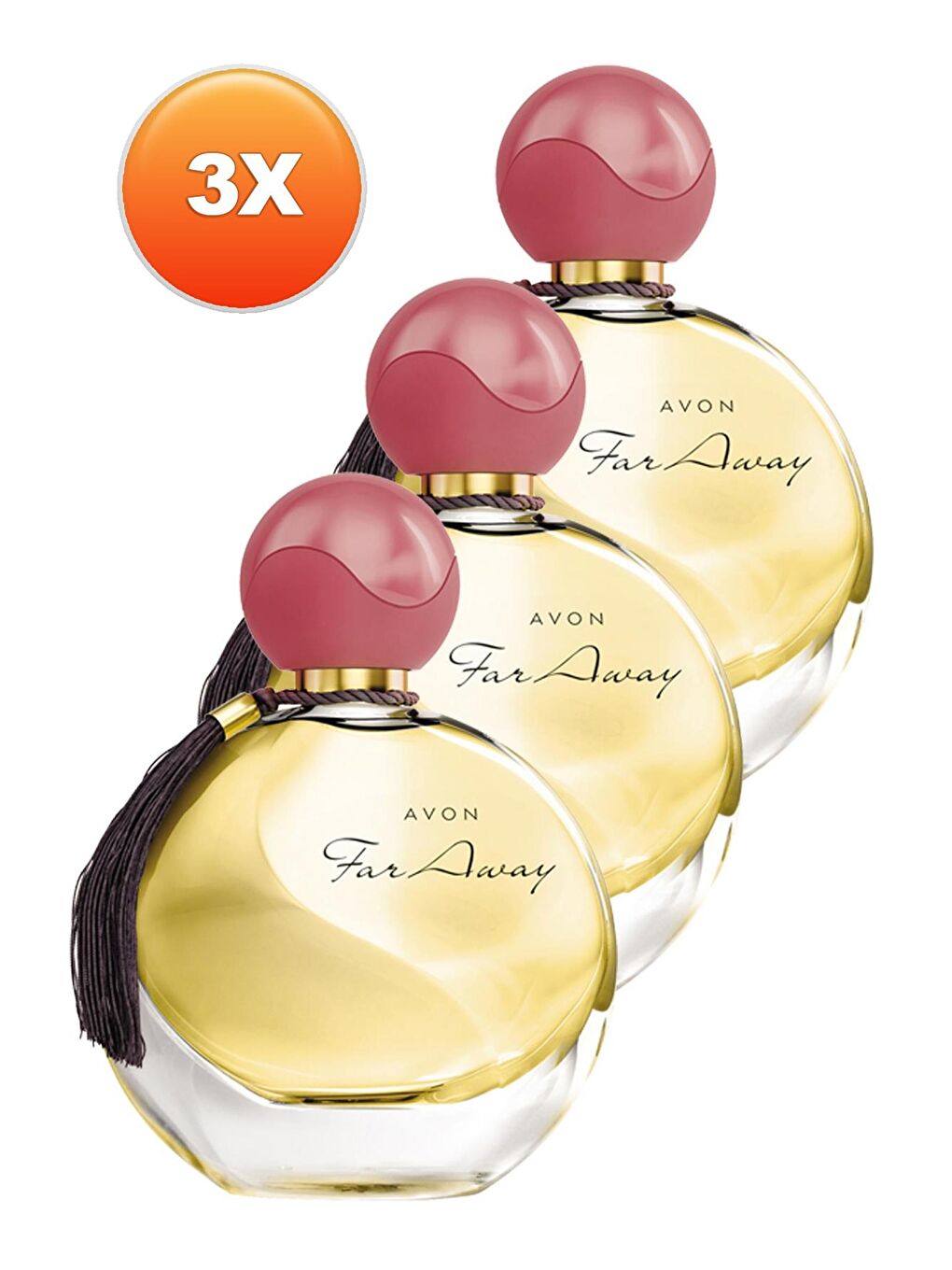 AVON Renksiz Far Away Kadın Parfüm Edp 100 Ml. Üçlü Set - 1