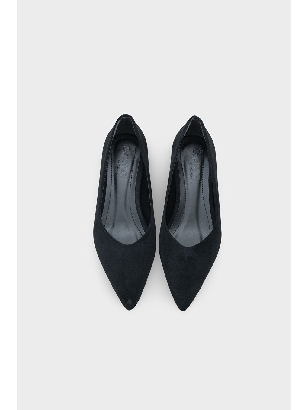 Siyah Shanta Süet Görünümlü Sivri Burun Kısa Topuk Günlük Kadın Topuklu Ayakkabı-5