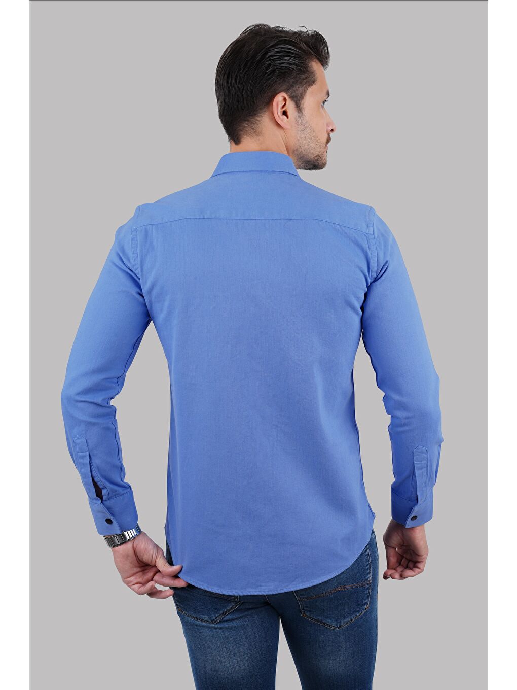 Mavi Slimfit Gerçek Jean Erkek Gömlek-6
