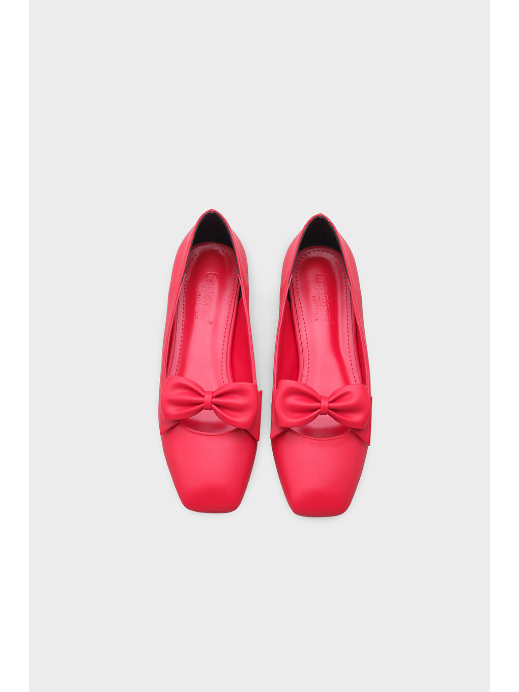 Kırmızı Helaina Kısa Topuklu Fiyonklu Kadın Ayakkabı-5