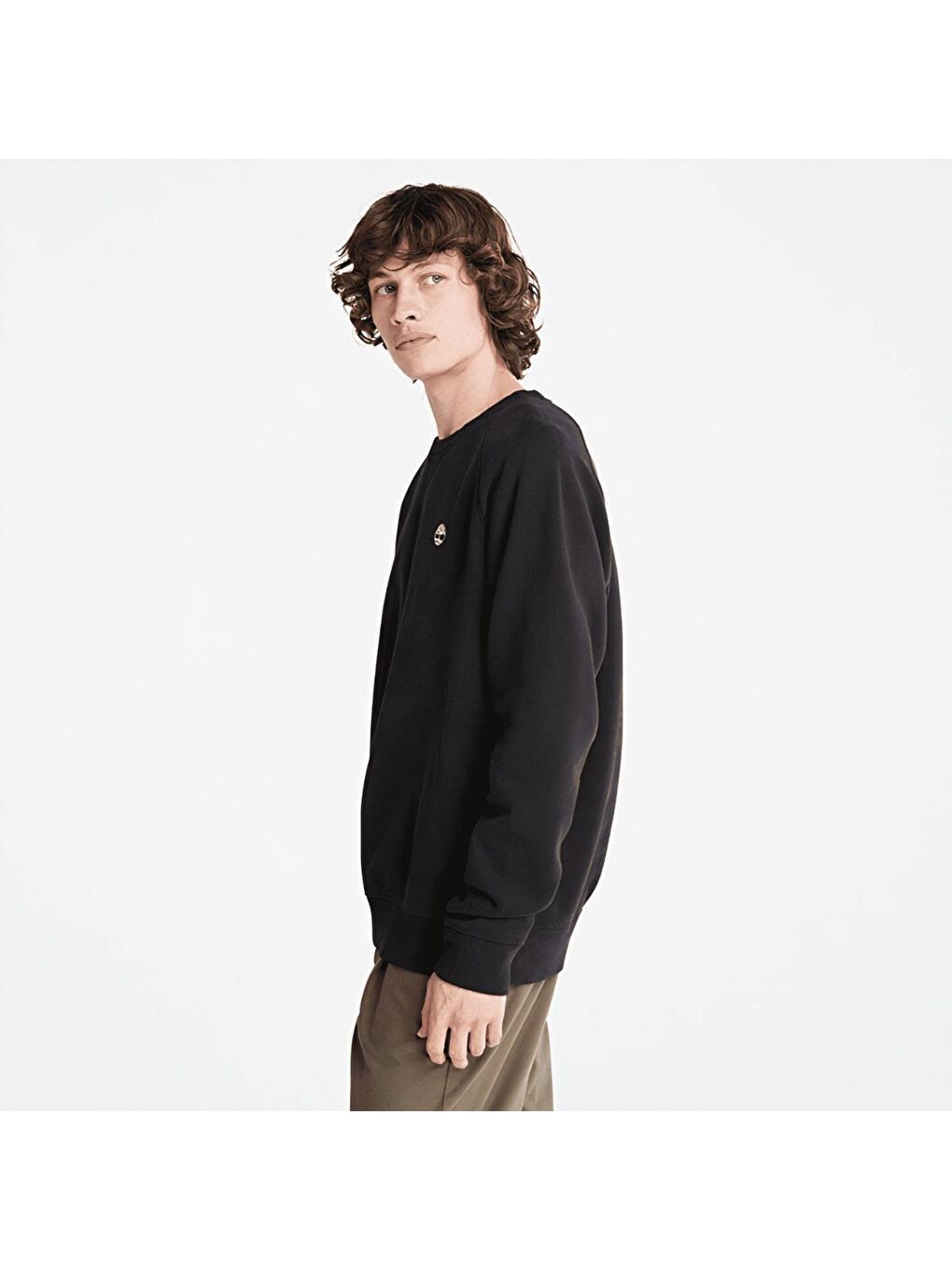 Timberland Siyah Brushed Back Erkek Siyah Yuvarlak Yaka Sweatshirt - 2