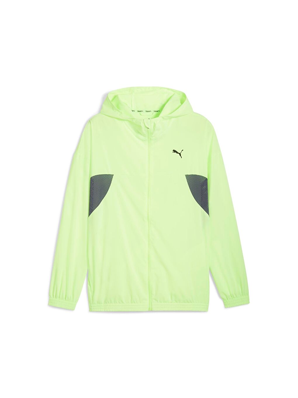 Fit Woven Full Zip Erkek Yeşil Kapüşonlu Fermuarlı Sweatshirt-3