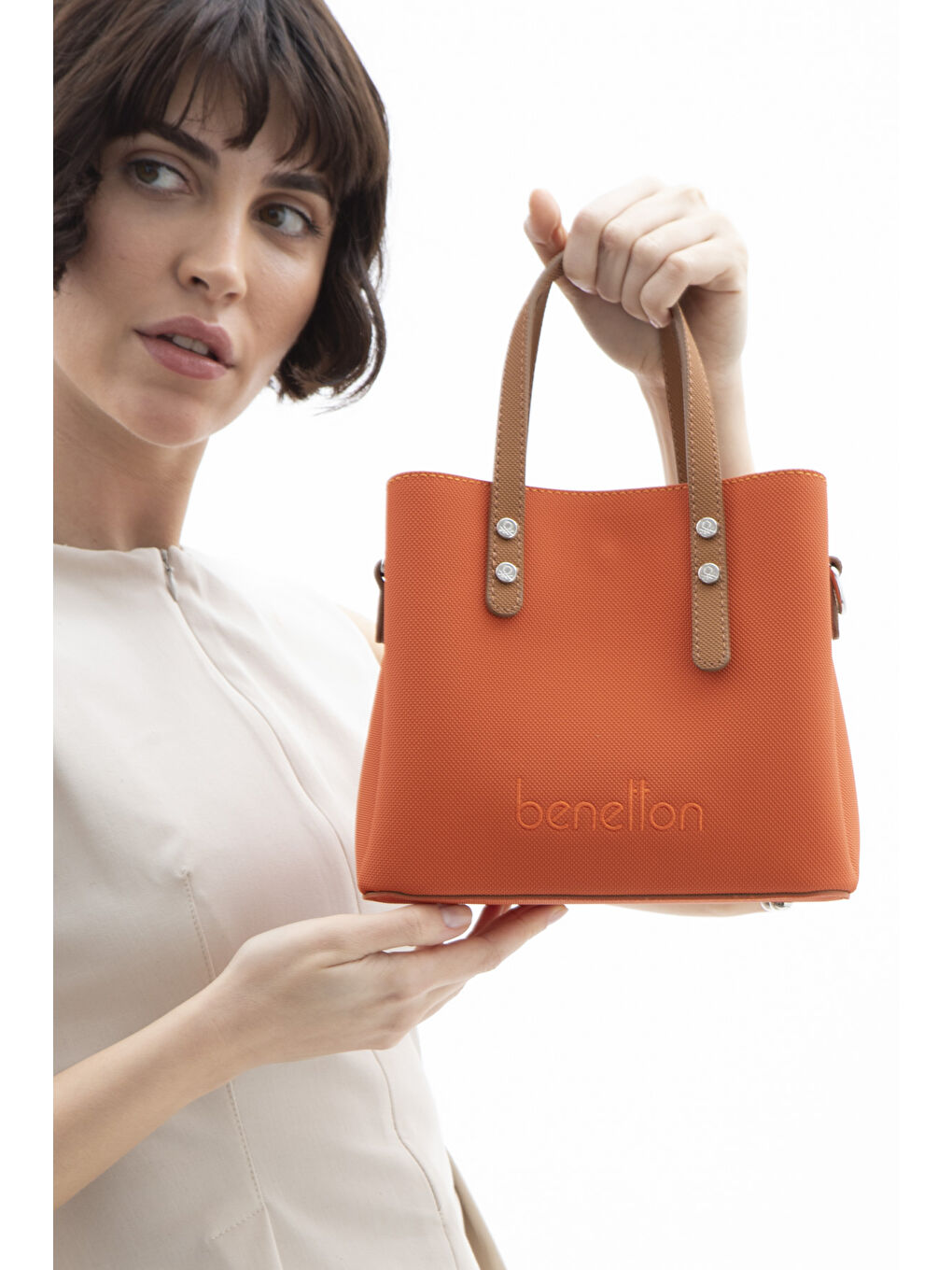 Kadin Kol Çantasi Turuncu-Camel BNT1589